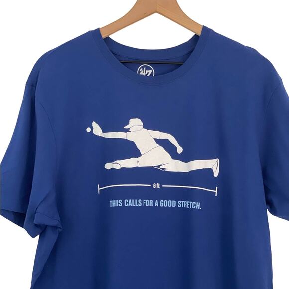 '47 “Good Stretch” Texas Rangers Limited Edition Tee Blue Men's Size XL - Picture 3 of 4